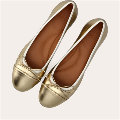 Billi Bi A6021 Ballerina Gold Nappa - Shop Online Hos Blossom