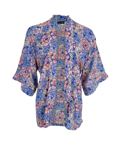 Black Colour Bcluna Kimono Blossom Blue - Shop Online Hos Blossom