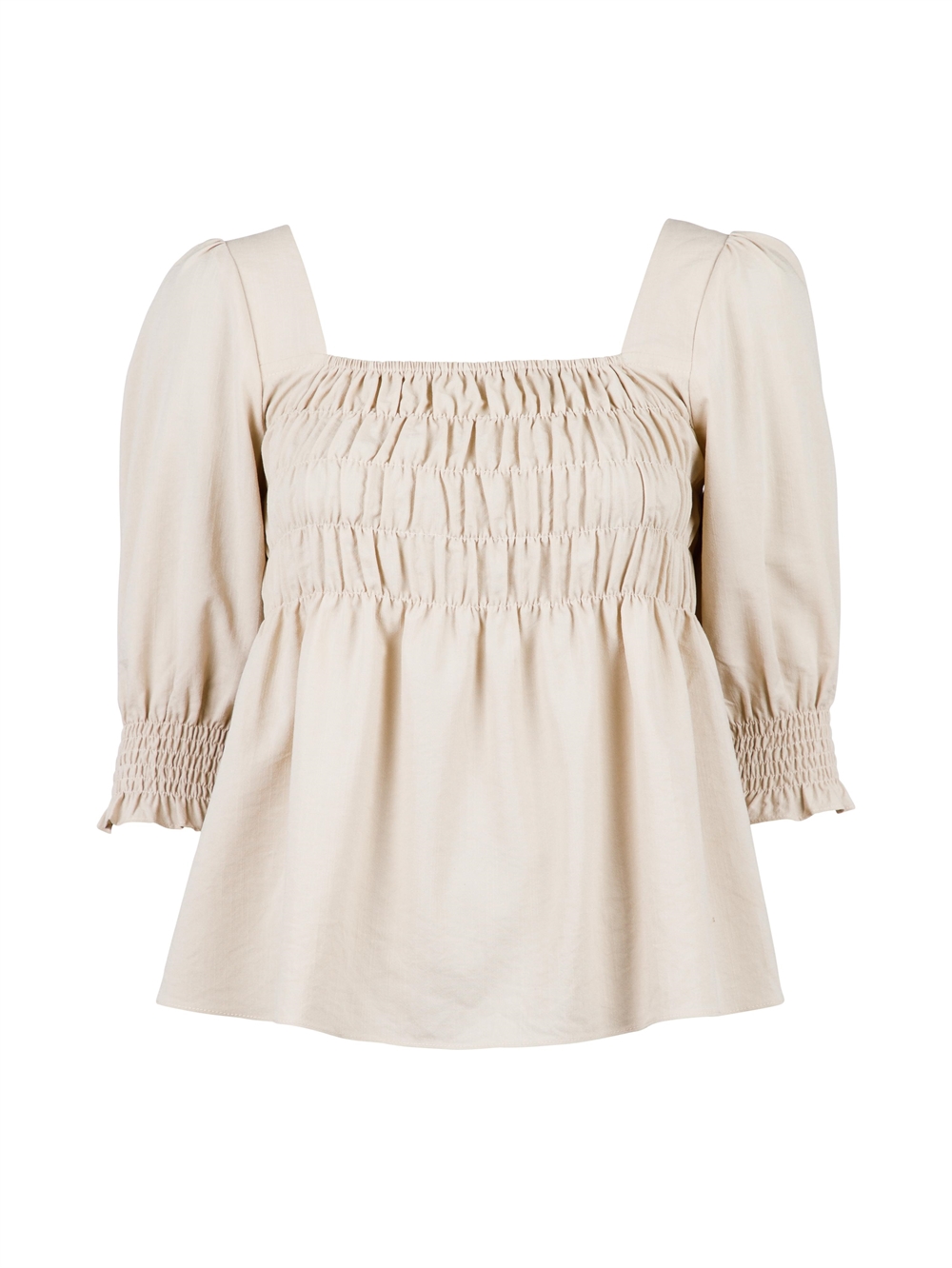 Rosetta Solid Bluse Sand - Shop Neo Noir Nyhed