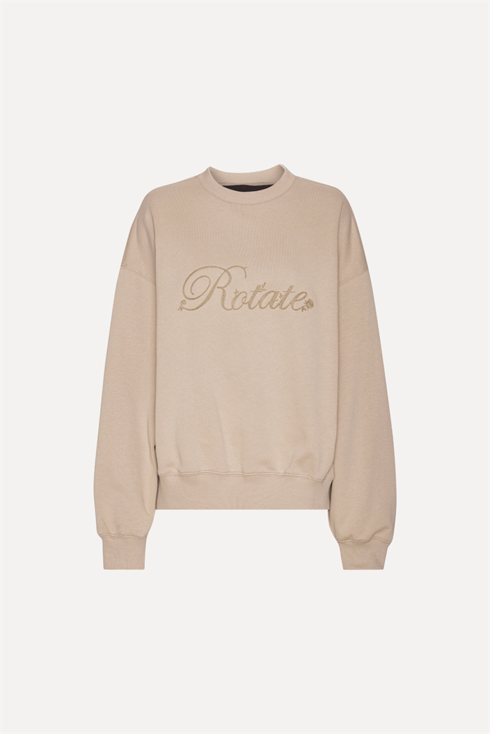 Rotate Sunday Heavy Sweater Crewneck Taupe Beige - Shop Online Her