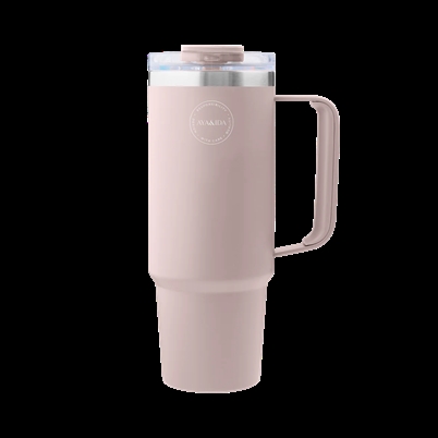 Aya & Ida Thermo Cup With Straw Soft Rose - Shop Online Her