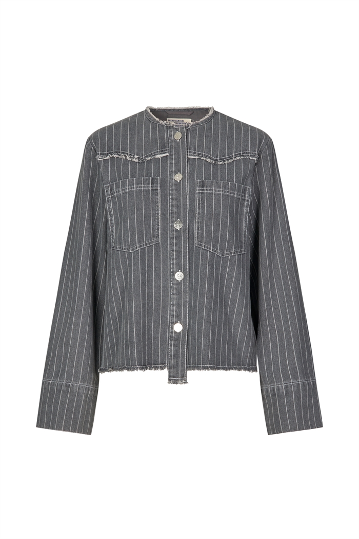 Baum Und Pferdgarten Bo Skjorte Grey Pinstripe Denim - Shop Online Her