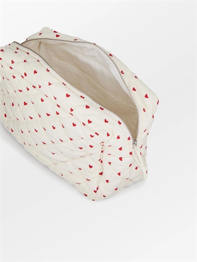 Becksondergaard Amor Malin Toilettaske Off White Red - Shop Online Her