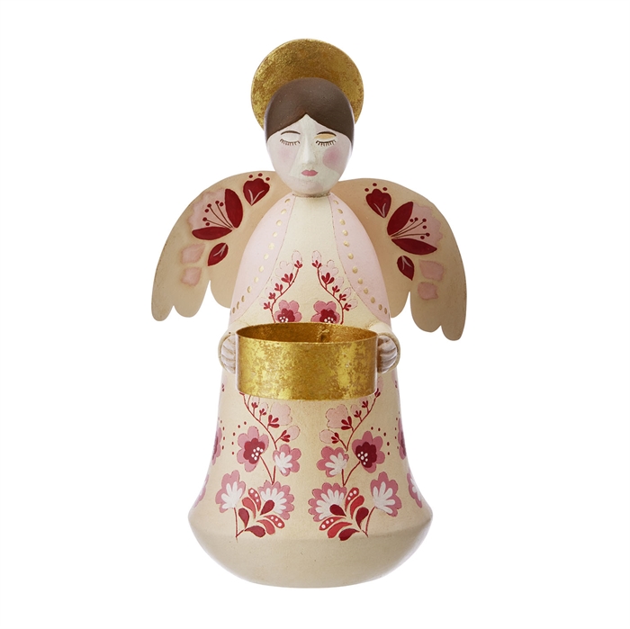 Bungalow Tea Light Holder Angel Marigold Ruby - Shop Online Her