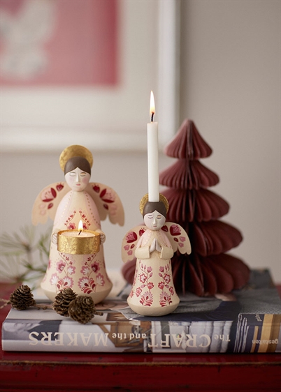 Bungalow Tea Light Holder Angel Marigold Ruby - Shop Online Her