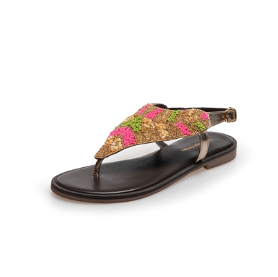 Copenhagen Shoes Savannah Sandaler Gold Multi Shop Online Hos Blossom