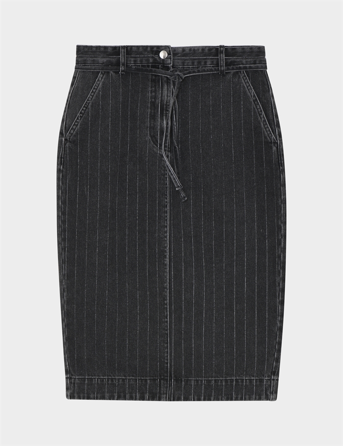 Day Birger Et Mikkelsen Betsy Nederdel Denim Stripes Black Shop Online Hos Blossom