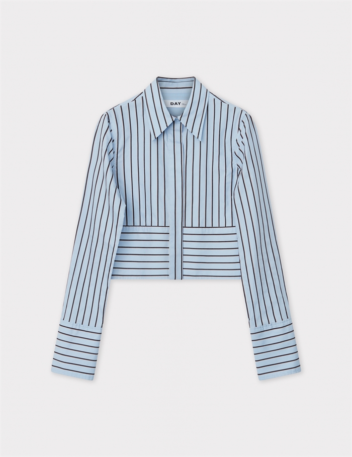 Day Birger Et Mikkelsen Max Contemporary Stripe Skjorte Serenity - Shop Online Hos Blossom