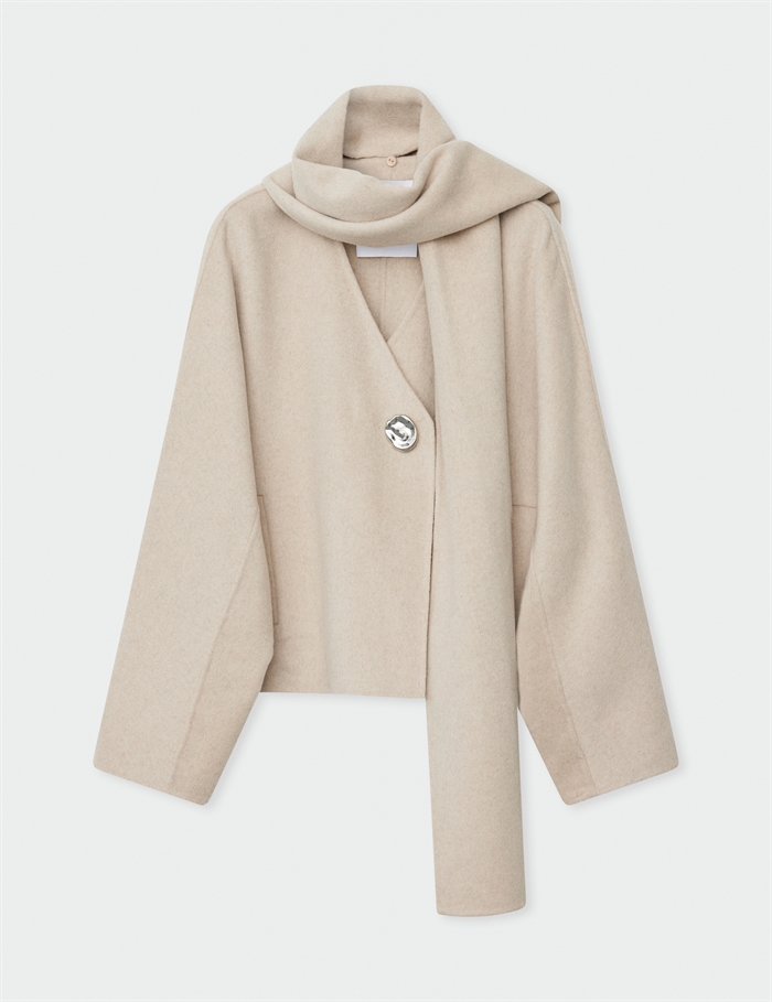 Day Birger Et Mikkelsen Desiree Double Faced Wool Pistachio Shell - Shop Online Her