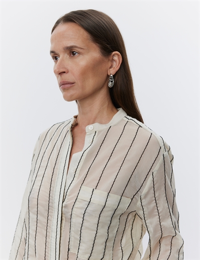 Day Birger Et Mikkelsen Yrsa Sheer Stripe Pistachio Shell - Shop Online Her