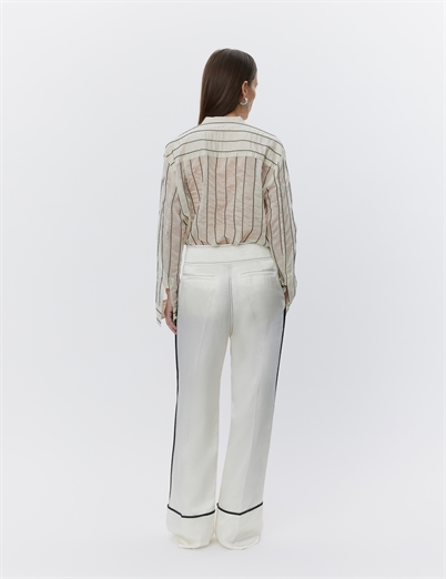 Day Birger Et Mikkelsen Yrsa Sheer Stripe Pistachio Shell - Shop Online Her