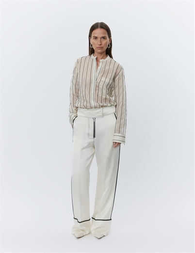 Day Birger Et Mikkelsen Yrsa Sheer Stripe Pistachio Shell - Shop Online Her