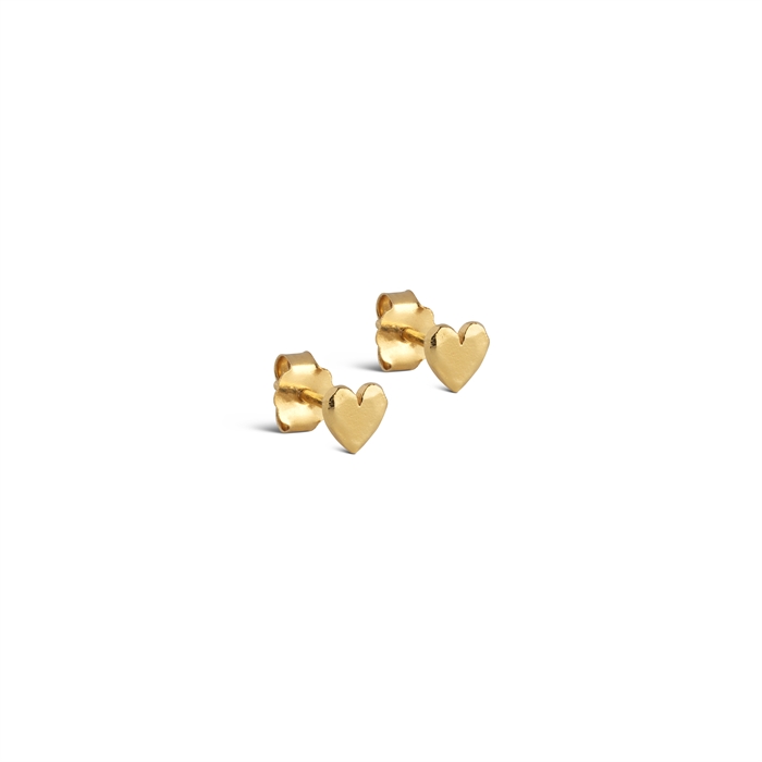 Enamel Copenhagen Heart Studs Øreringe Forgyldt Shop Online Hos Blossom