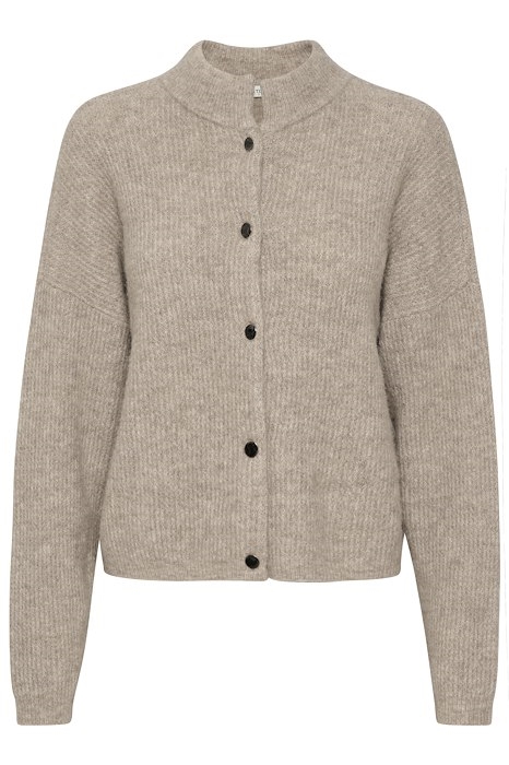 Gestuz Alphagz Short Cardigan Warm Sand Melange - Shop Online Hos Blossom