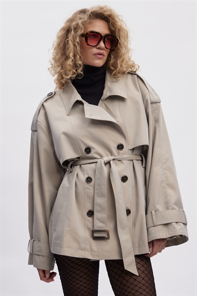 Gestuz Birdiegz Trenchcoat Jakke Sand Trench Shop Online Hos Blossom