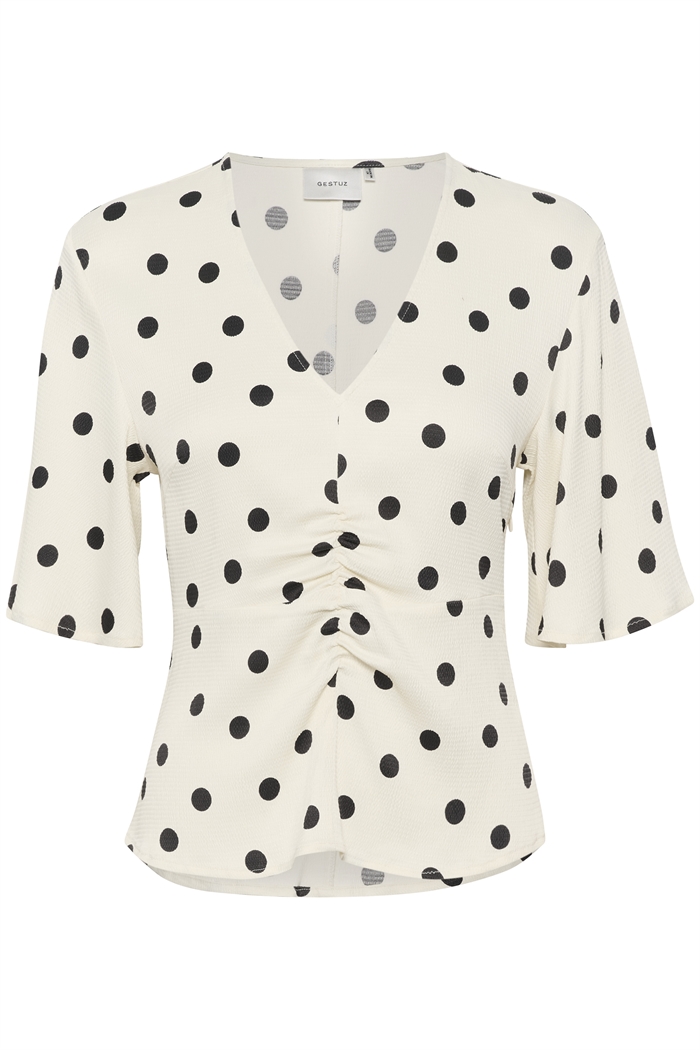 Gestuz Dottiagz Bluse Afterglow With Black Dot Shop Online Hos Blossom