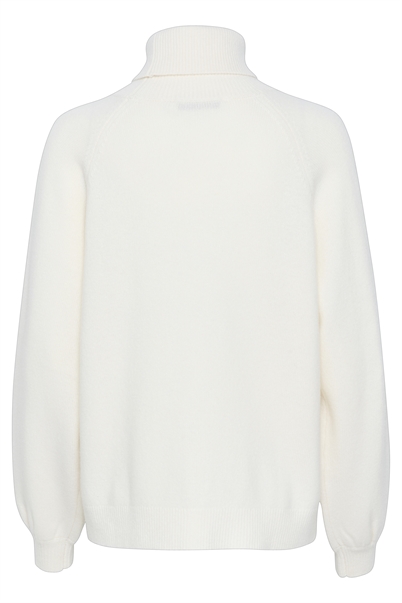 Gestuz Manigz Wool Rollneck Strik Egret - Shop Online Hos Blossom