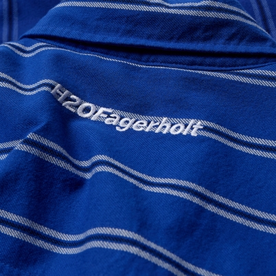 H2O Fagerholt Como Pile Skjorte Black Blue Stripe - Shop Online Her