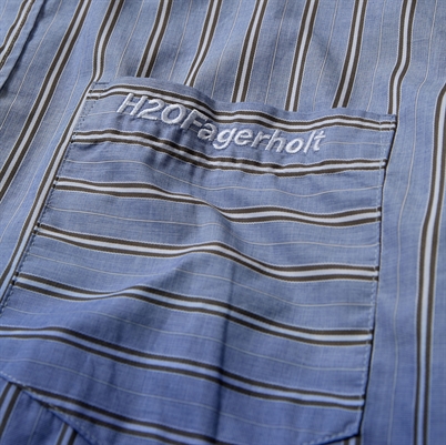 H2O Fagerholt Holiday Dip Dye Skjorte Light Blue Stripes Shop Online Hos Blossom