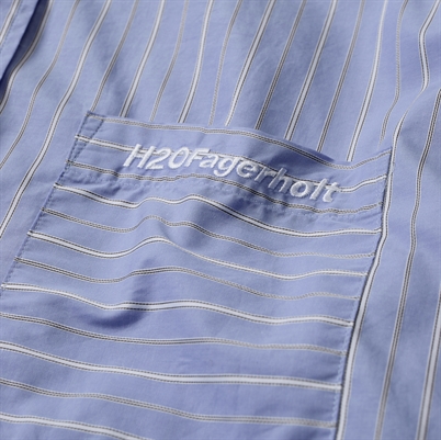 H2O Fagerholt Holiday Skjorte Light Blue Stripes Shop Online Hos Blossom