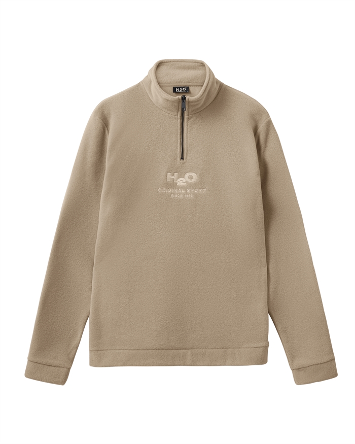 H2O Blåvand II Fleece Half Zip Warm Grey Shop Online Hos Blossom