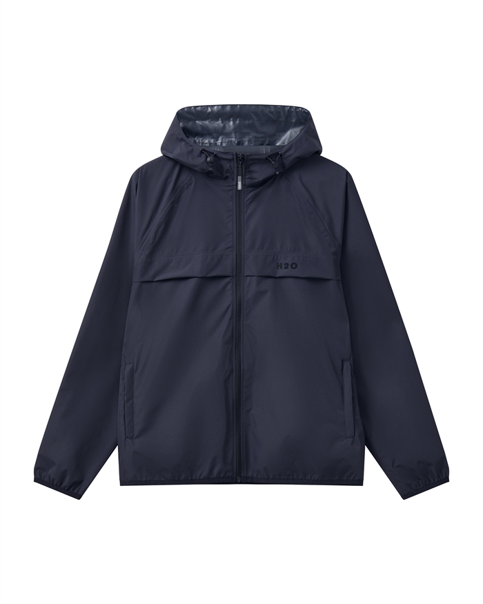 H2O Rømø Rain Jakke Packable Navy Shop Online Hos Blossom