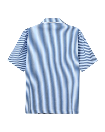 H2O Rønne Essential Pajamas Bowling Shirt Blue White Stripe - Shop Online Her