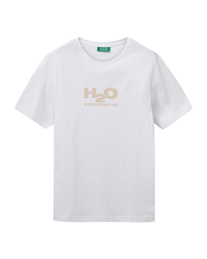 H2O Logo Tee White/Chalk - Shop Online Her