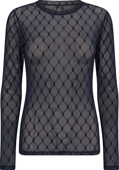 Hype The Detail Mesh Bluse Navy - Shop Online