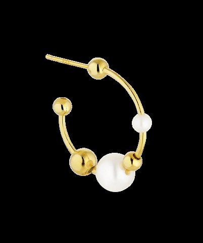 Jane Kønig Atomic Pearl Hoop Ørering Forgyldt Shop Online Hos Blossom