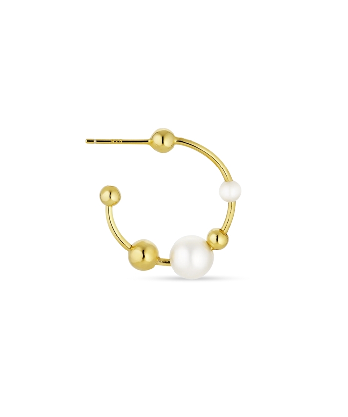 Jane Kønig Atomic Pearl Hoop Ørering Forgyldt Shop Online Hos Blossom