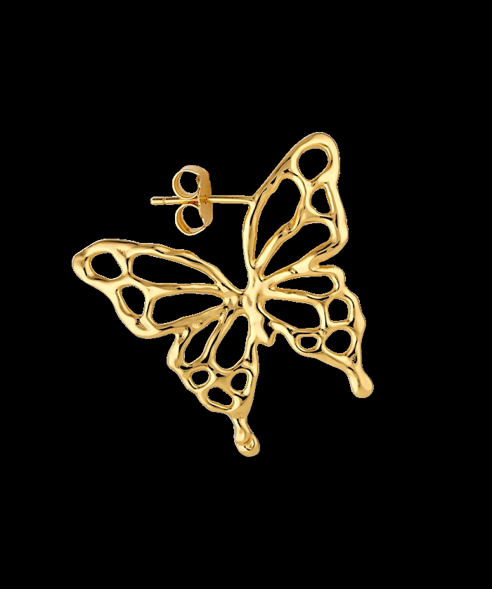 Jane Kønig Butterfly Ørering Forgyldt Shop Online Hos Blossom