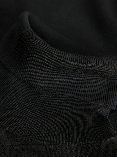 JJXX Jxada Comfy Roll Neck Strik Black Fog - Shop Online Hos Blossom