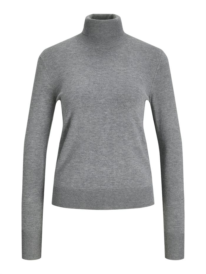 JJXX Jxada Comfy Roll Neck Strik Medium Grey Melange - Shop Online Hos Blossom