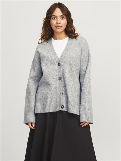 JJXX Jxiris Diverse Knit Cardigan Grey Melange - Shop Online Hos Blossom