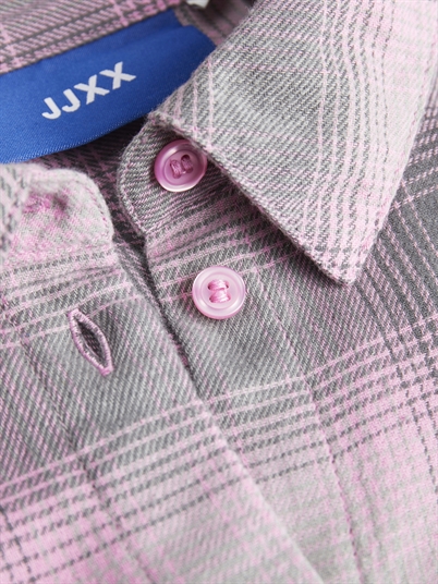 JJXX Jxjamie Flannel Skjorte Moonlite Mauve Check - Shop Online Hos Blossom