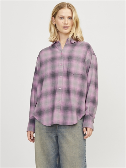 JJXX Jxjamie Flannel Skjorte Moonlite Mauve Check - Shop Online Hos Blossom