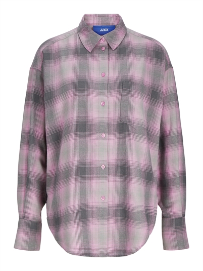 JJXX Jxjamie Flannel Skjorte Moonlite Mauve Check - Shop Online Hos Blossom