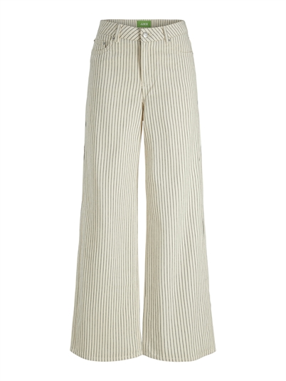 JJXX JXMaddy Tokyo Pant Blanc De Blanc Black Pins - Shop Online Her