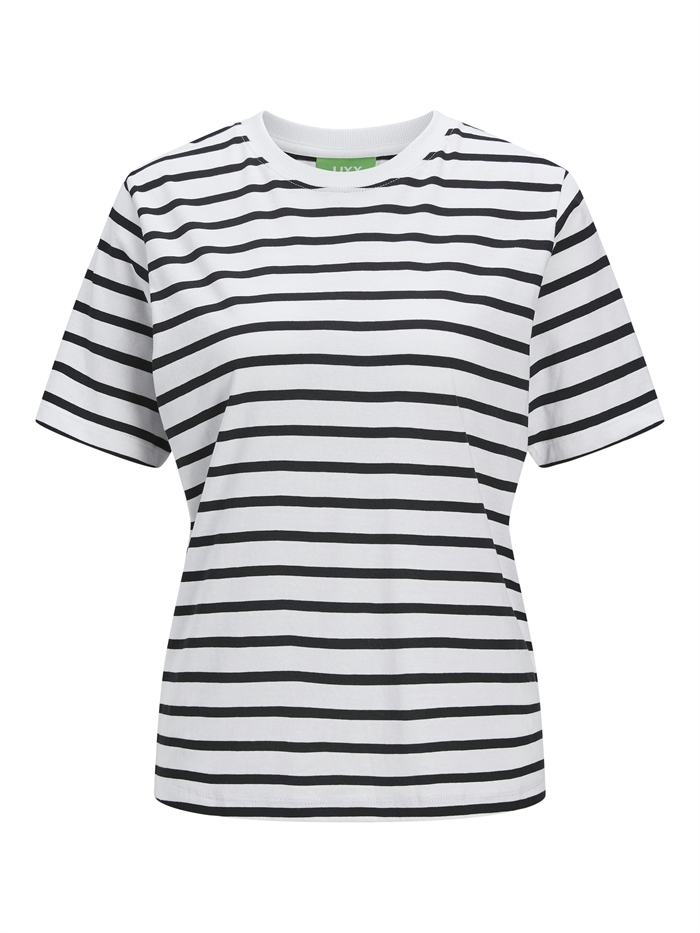 JJXX Jxanna SS T-shirt Stripe White Black - Shop Online Her