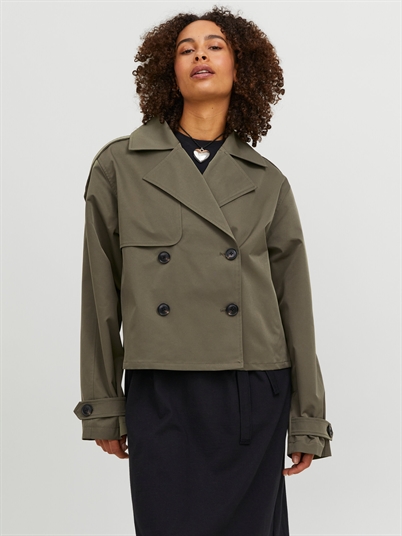 JJXX JXCarlie Short Trenchcoat Dusty Olive - Shop Online Her