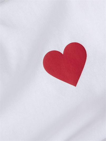 JJXX JXCarly Reg Fit Tee Bright White Heart - Shop Online Her