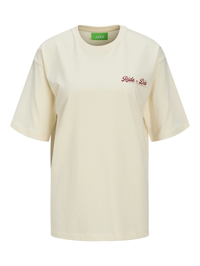 JJXX JXKantinka Loose Tee Egret Ride Or Di - Shop Online Her