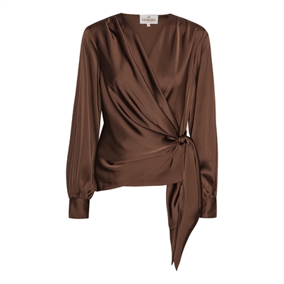 Karmamia Copenhagen Ines Bluse Semi Rich Brown - Shop Online Hos Blossom