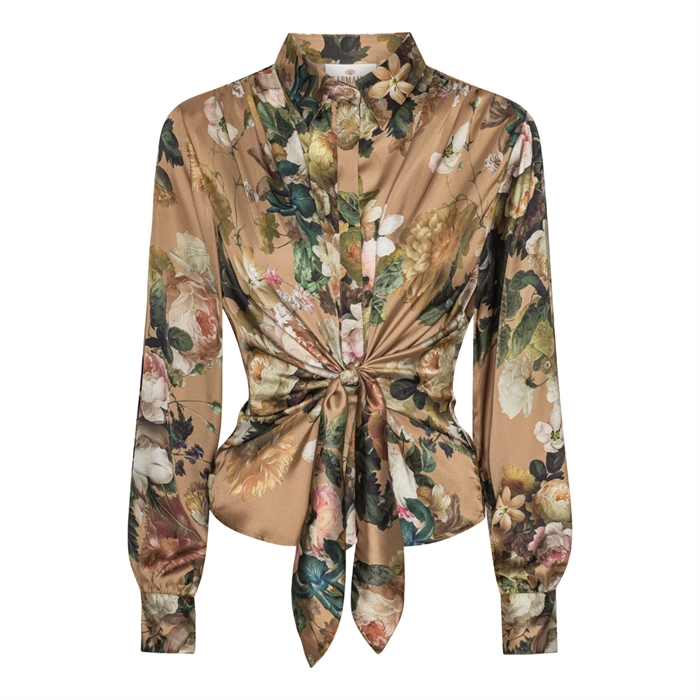 Karmamia Copenhagen Lee Skjorte Tan Bloom - Shop Online Hos Blossom