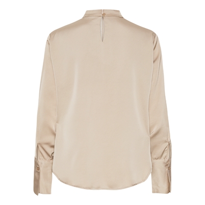 Karmamia Copenhagen Tara Bluse Hammered Satin Blush - Shop Online Hos