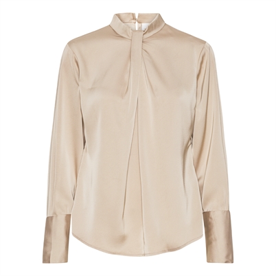 Karmamia Copenhagen Tara Bluse Hammered Satin Blush - Shop Online Hos