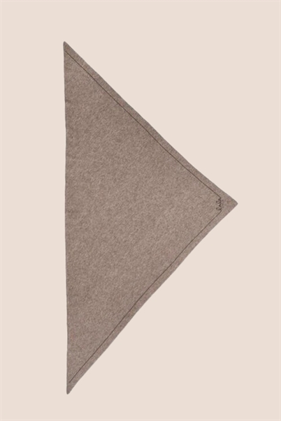 Lala Berlin Triangle Solid Logo M Tørklæde Stradivari Dark Brown Melange Shop Online Hos Blossom