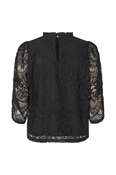 Lollys Laundry LilouLL 3/4 Bluse Black - Shop Online Hos Blossom