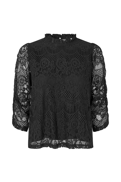 Lollys Laundry LilouLL 3/4 Bluse Black - Shop Online Hos Blossom